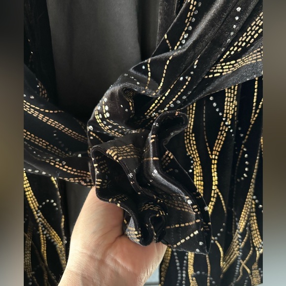 Elisabeth Williams | velvet | bling | open front | jacket | XL - Picture 7 of 8
